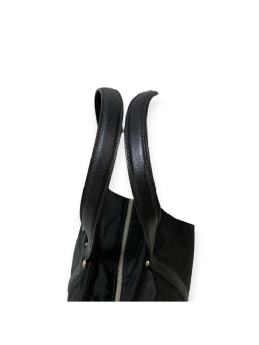 Authentic Prada Tessuto Nylon Tote Bag | Black Triangle Logo | Lampo Zipper - Picture 6 of 15